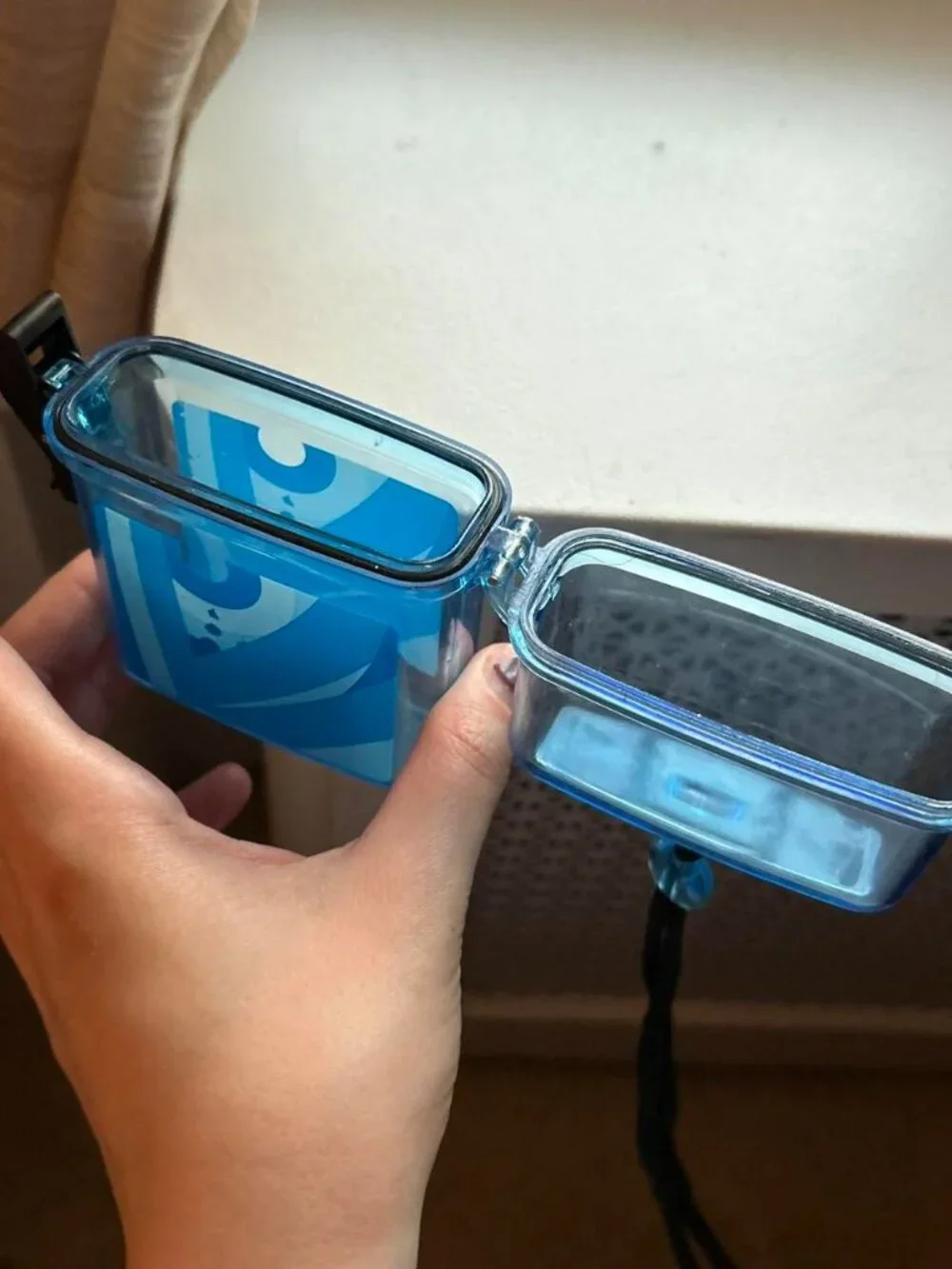 Blue Plastic Waterproof Card Holder / Sport Case